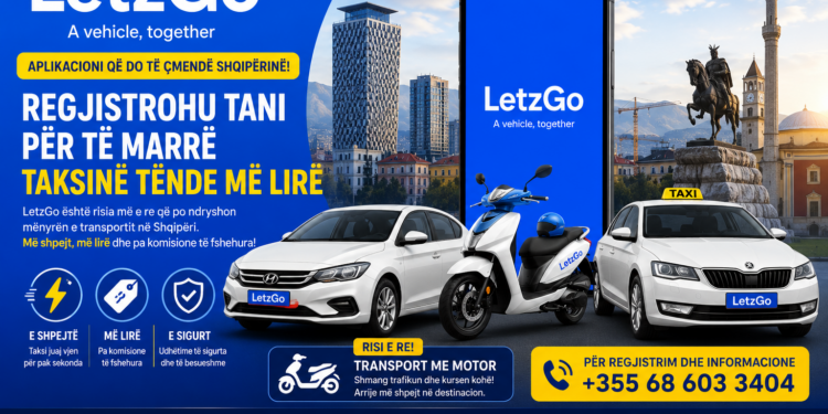 LetzGo, aplikacioni që do të çmendë Shqipërinë, regjistrohu tani për të marrë taksinë tënde më lirë
