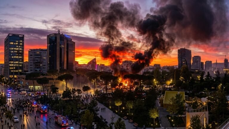 Tirana në kaos! Fiken dritat në bulevard, protestuesit hedhin molotovë dhe fishekzjarrë drejt policisë